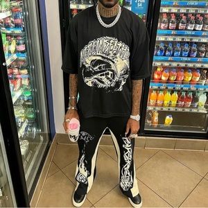 Pants and shirt got ‘em in stock just your basic casual outside fit